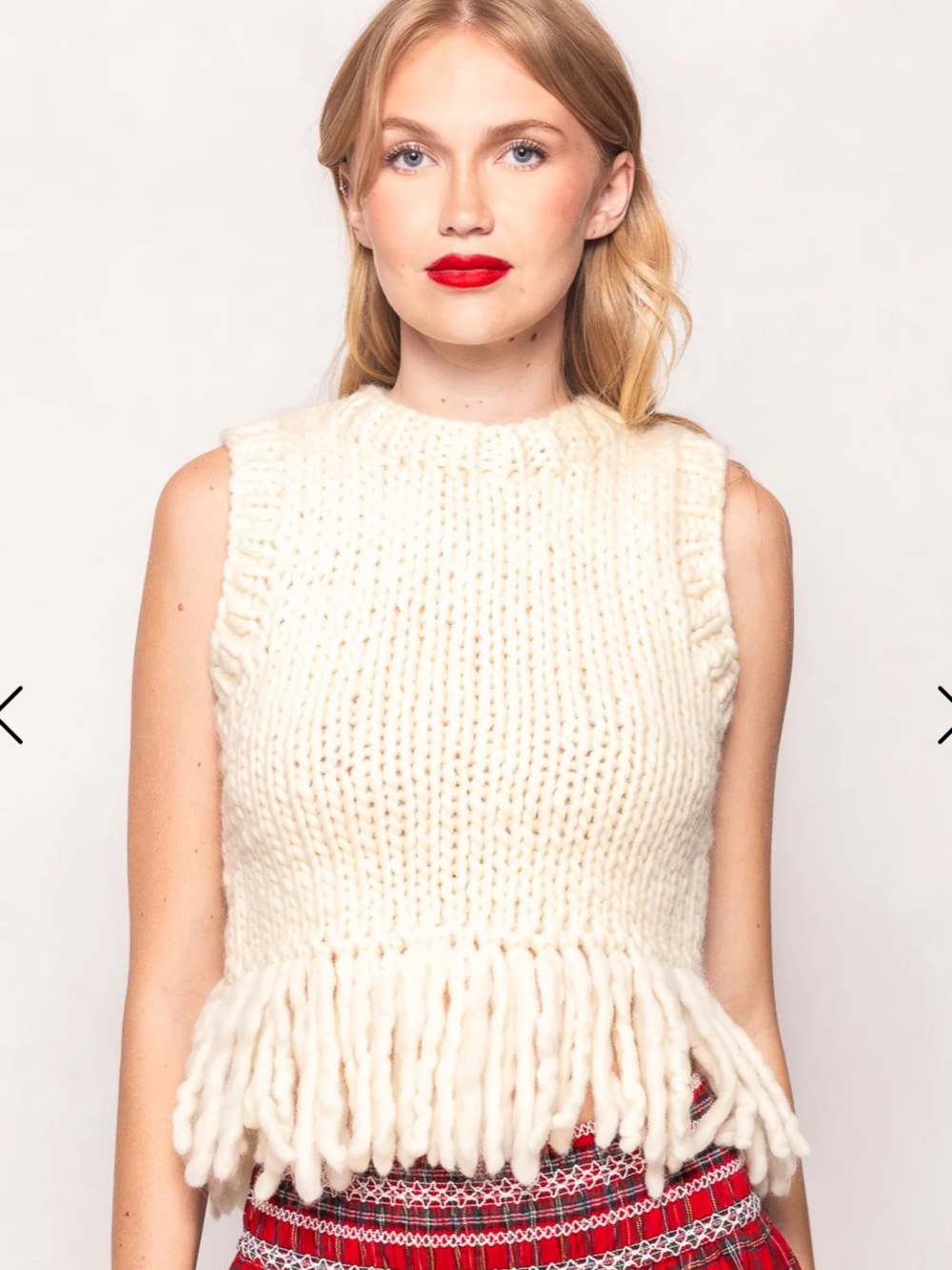 Ivy City Co. Gia Sweater Vest Cream size Large NWT NEW
